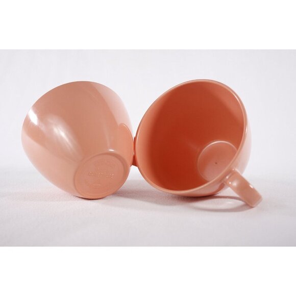 Vintage MELMAC Rainboware Melamine pink coffee cups (2) - Picture 4 of 5